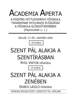 Acadaemia Aperta - 2012. január 11. 18.00