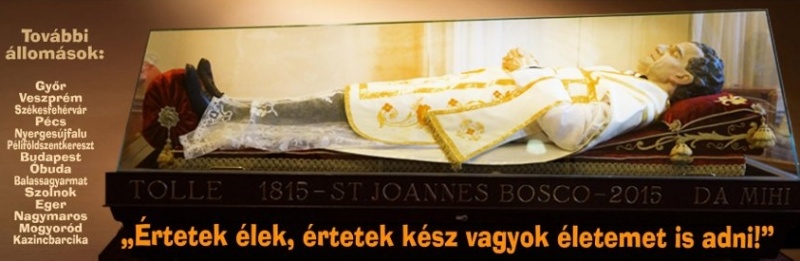 Pécsre érkezik a Don Bosco ereklye